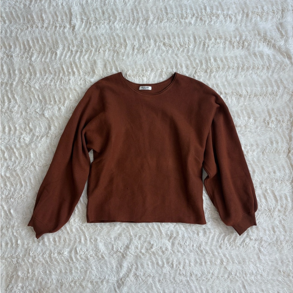 Brown Long Sleeve Sweater